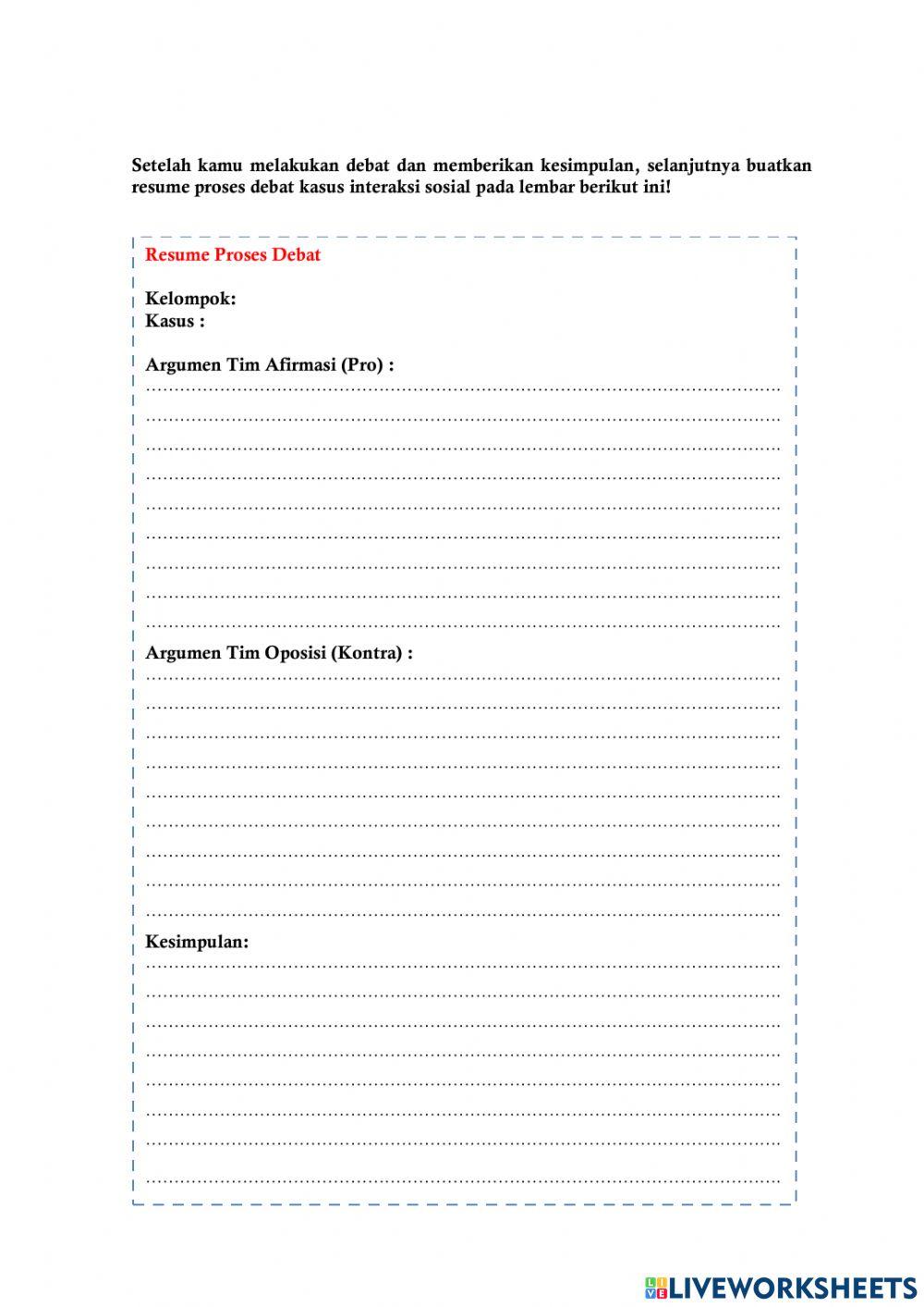 LKPD Interaktif Bentuk-bentuk Interaksi Sosial