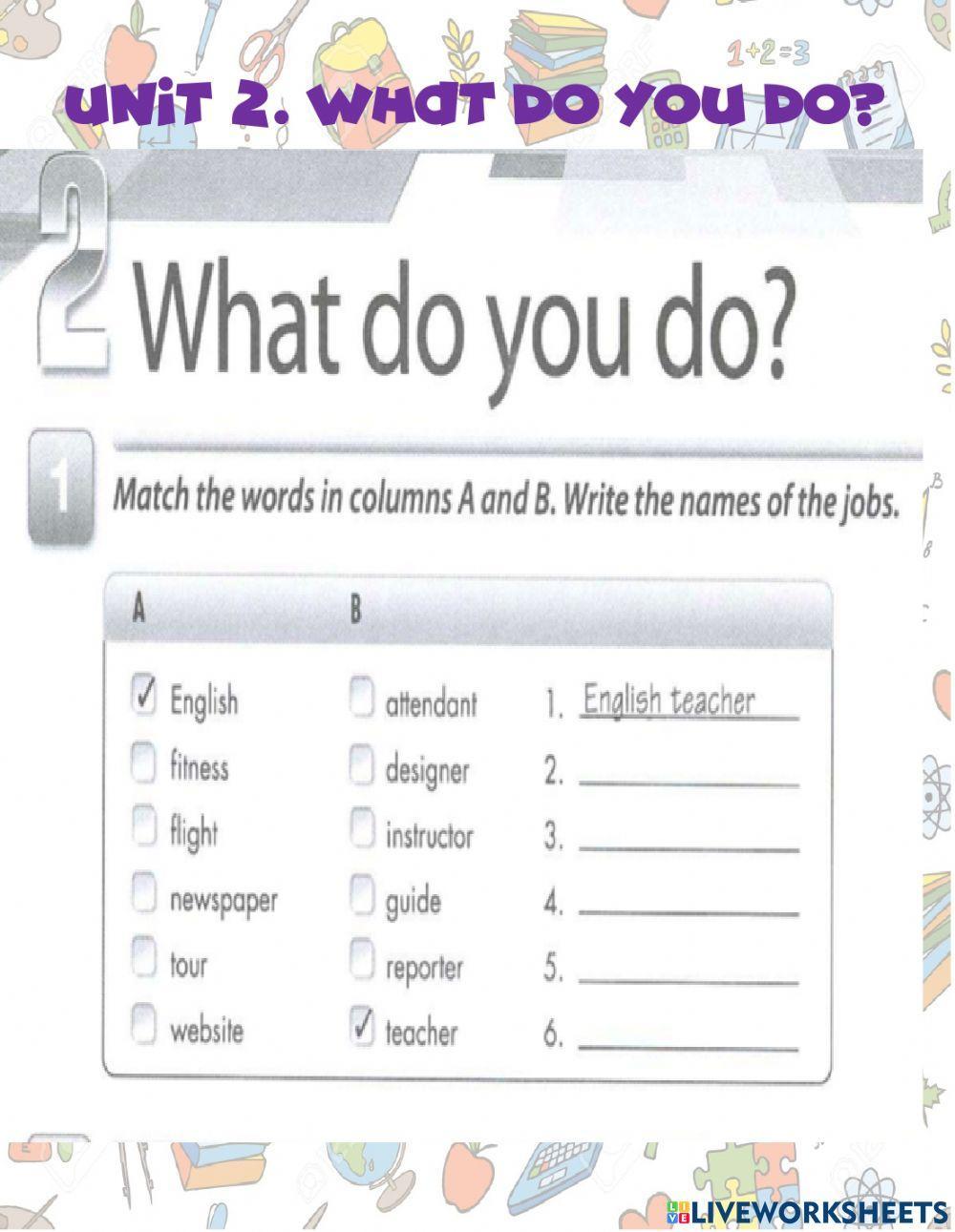 What do you do?