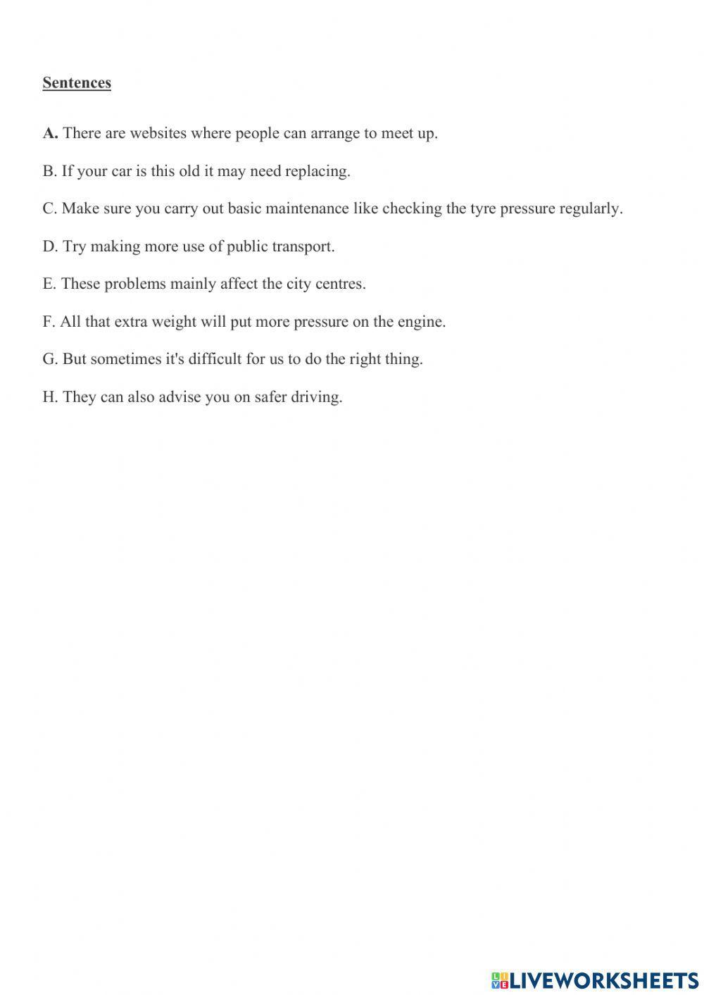 Reading comprehension PET