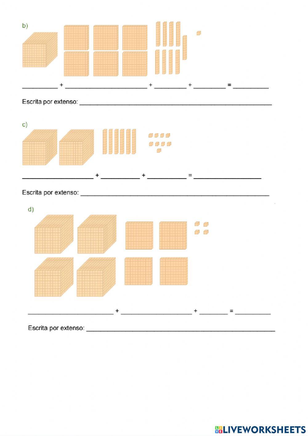 Material dourado - Sistema de numeração decimal