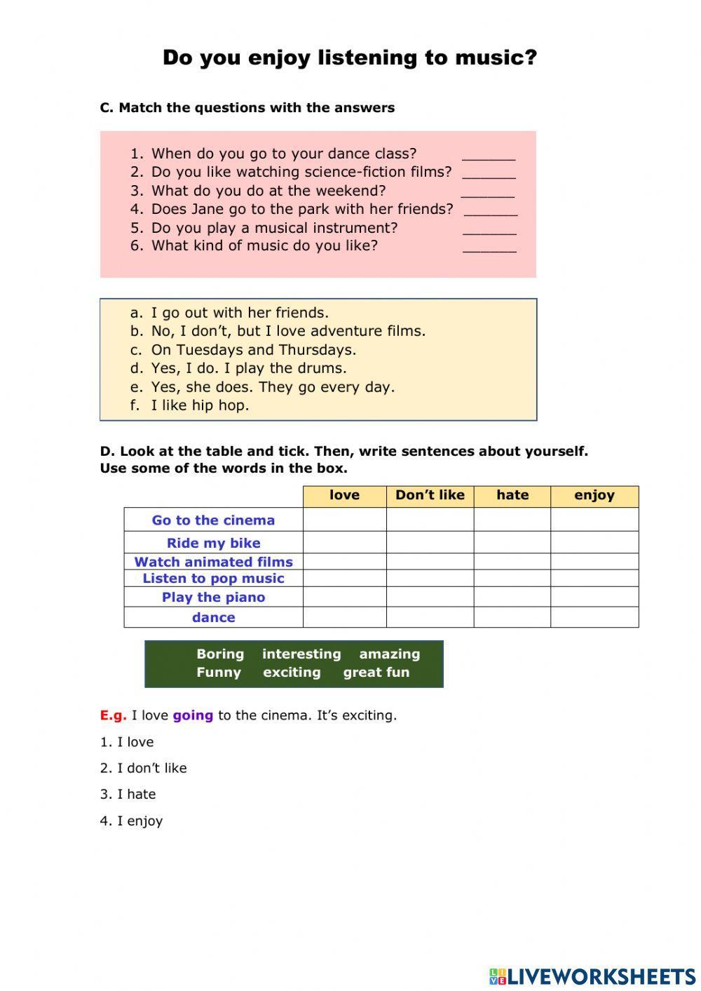 Do you enjoy listening to music?