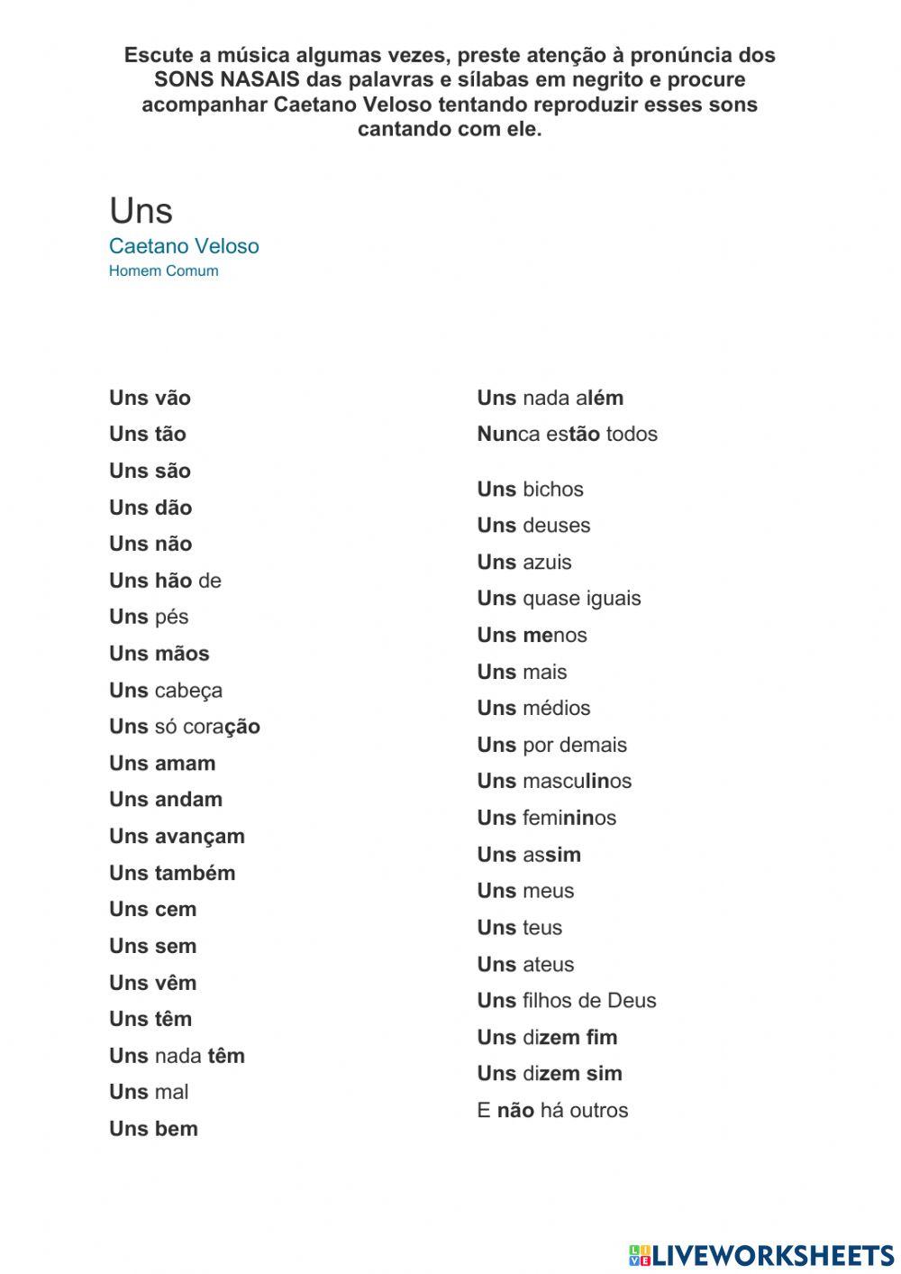 Som nasal - música -uns-