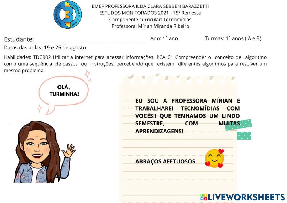 Tecnomídias - 1º ano