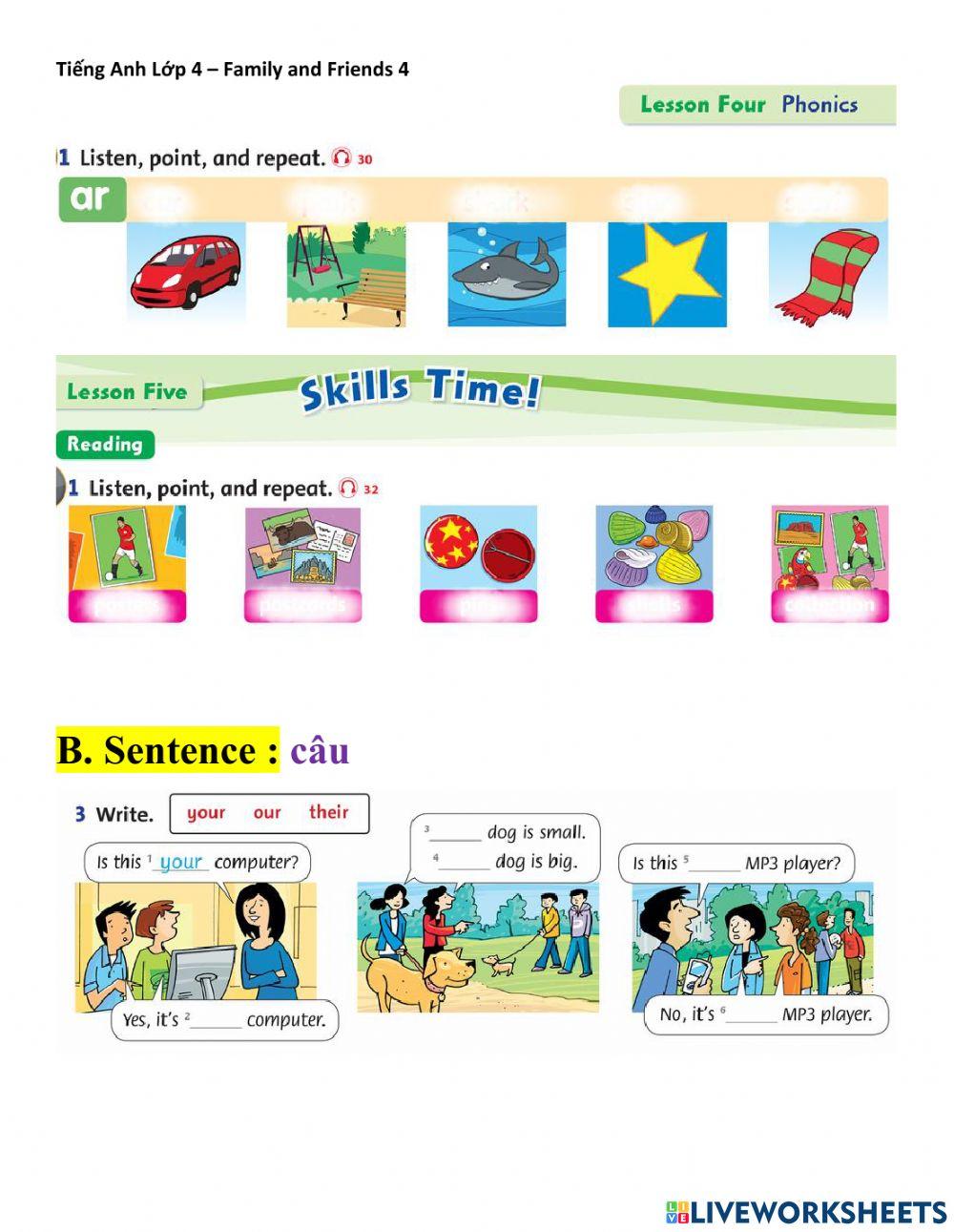 Family and Friend 4 - Unit 3 SB