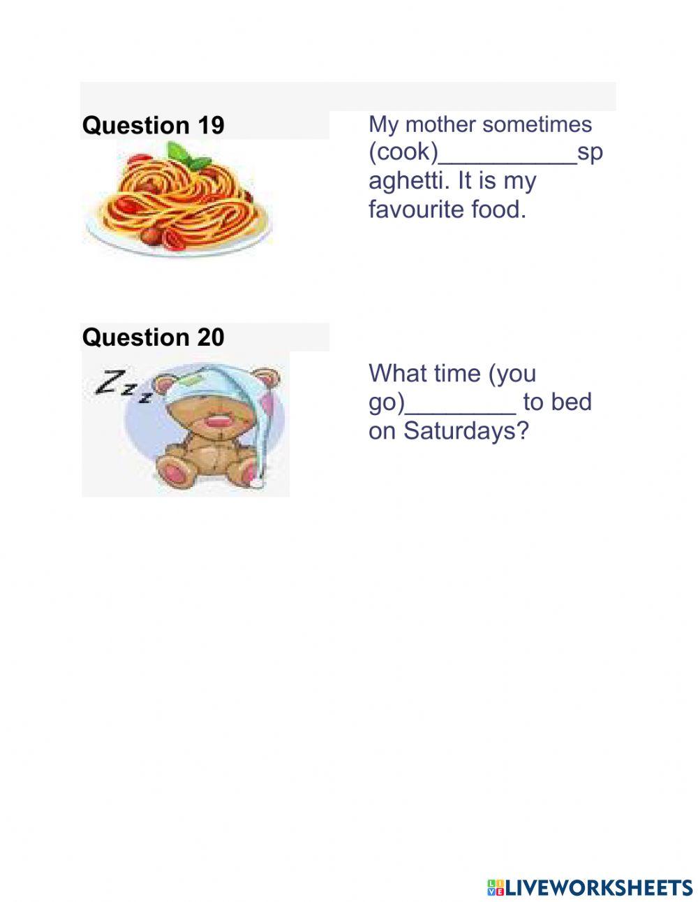 Past Simple Present Simple