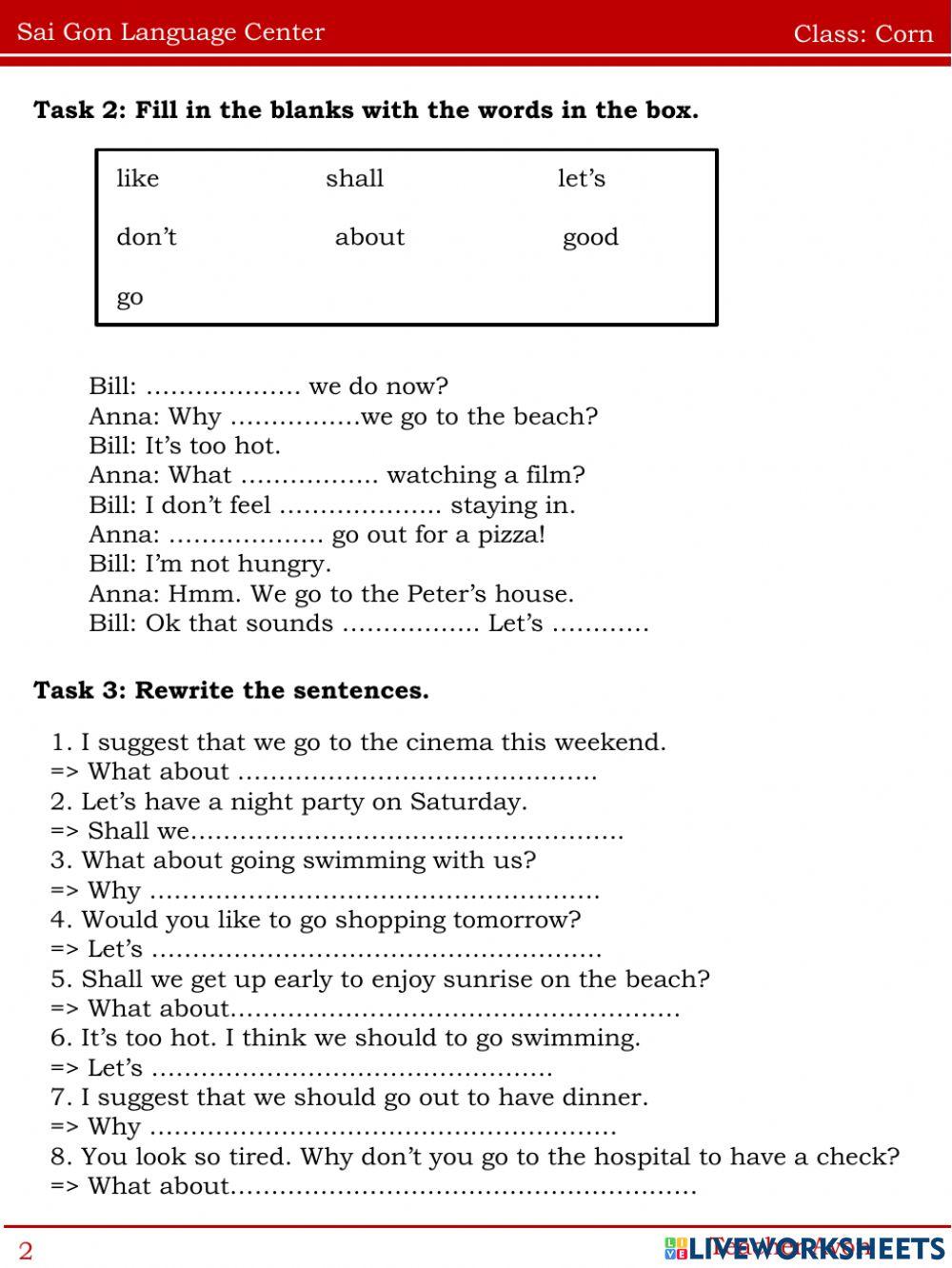 Worksheet Corn