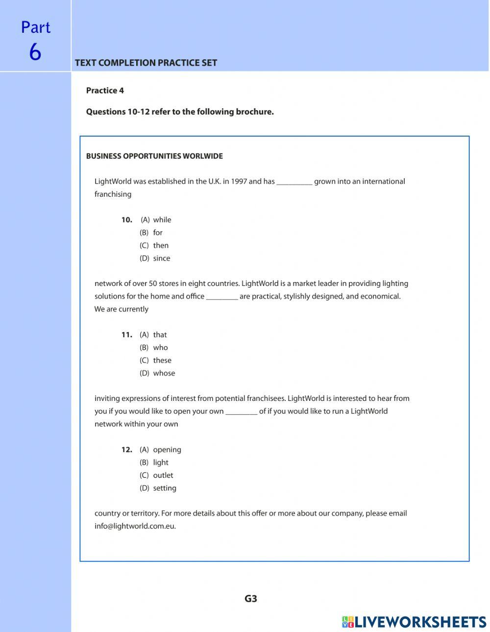 Toeic part 6