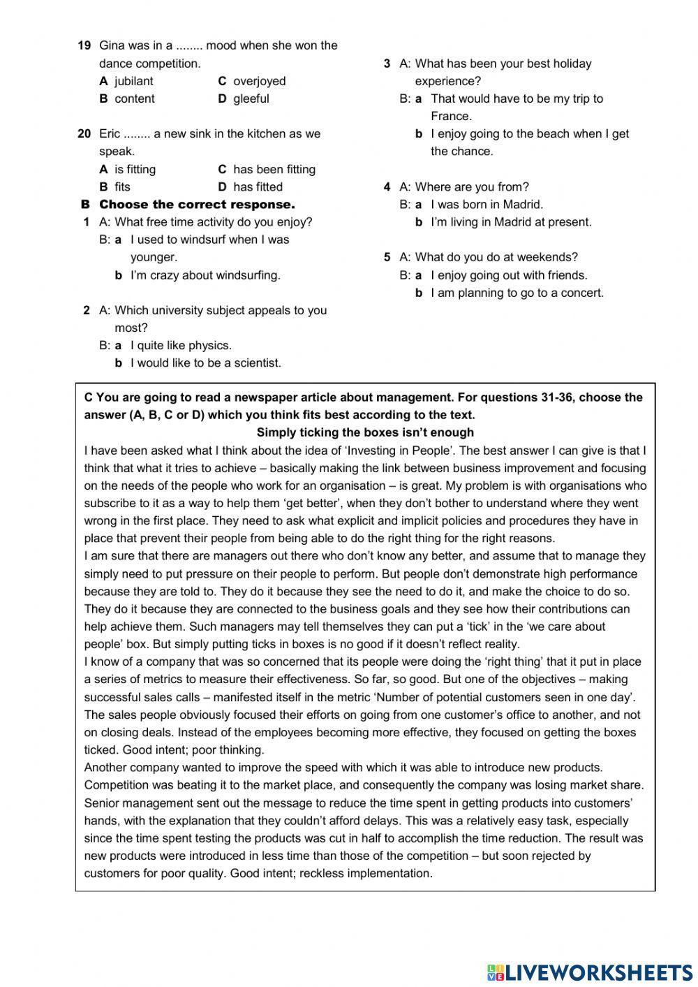 OS - C1 - M1 - Mini test