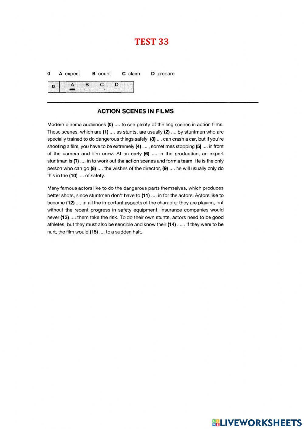 Use of English part 1 - Test 26-33