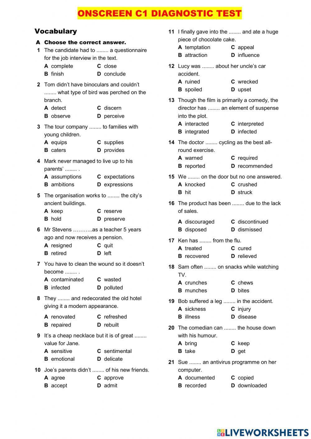 OS - C1 - Diagnostic test