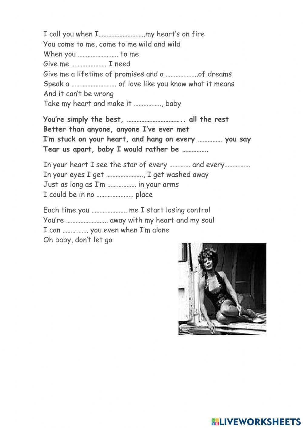 Simply the best worksheet live worksheets