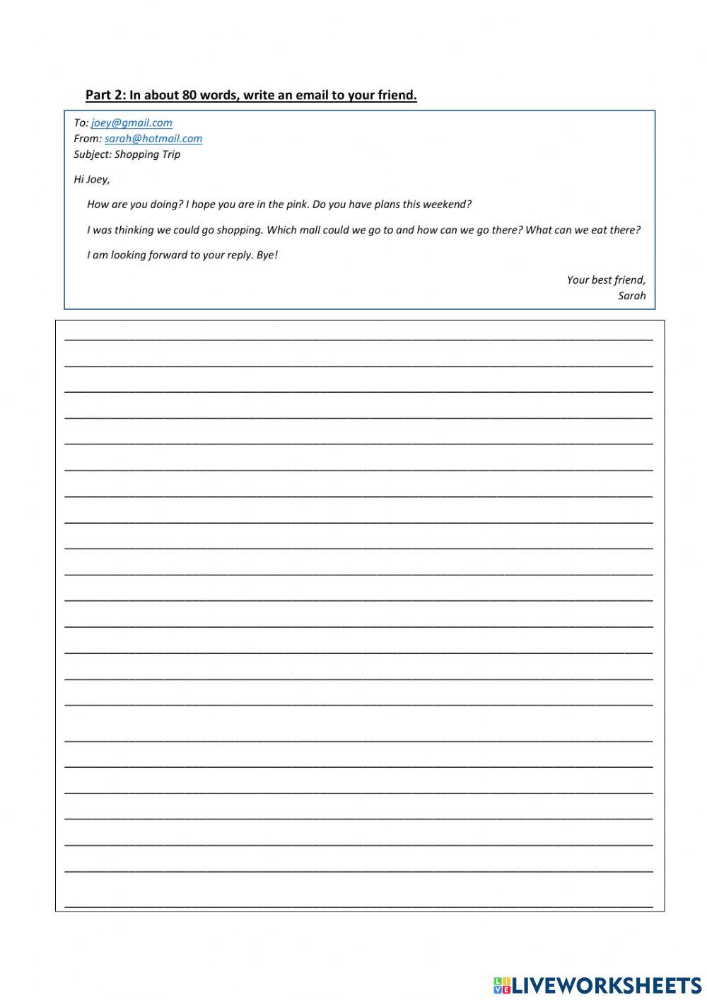 Tuition YPJ Email Practice