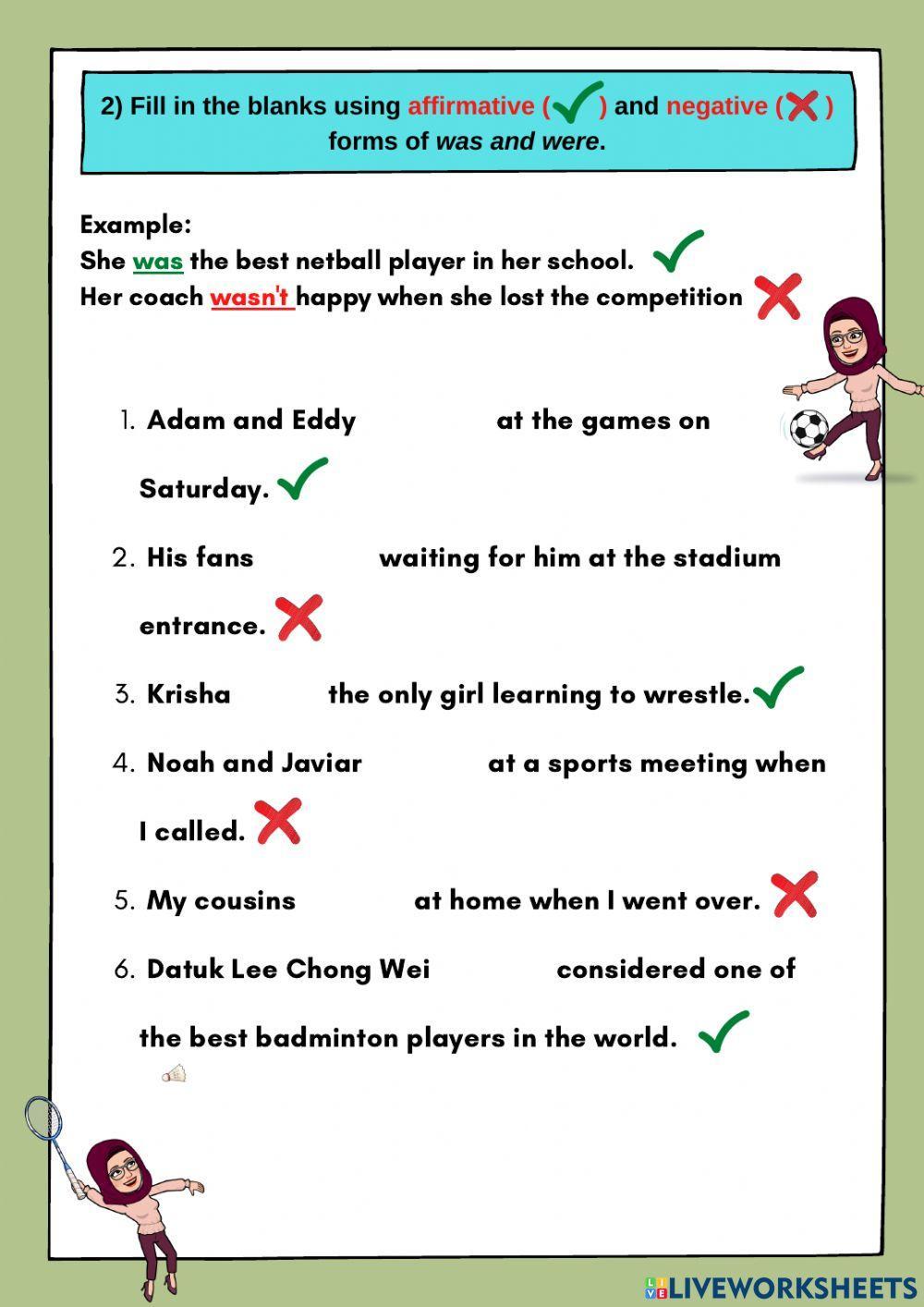 Sports (there was, there were)