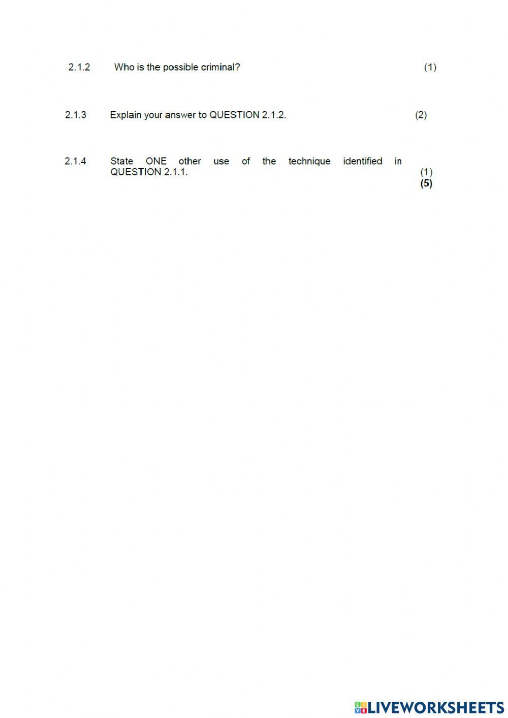 Life science paper 2 part 2 section a and b