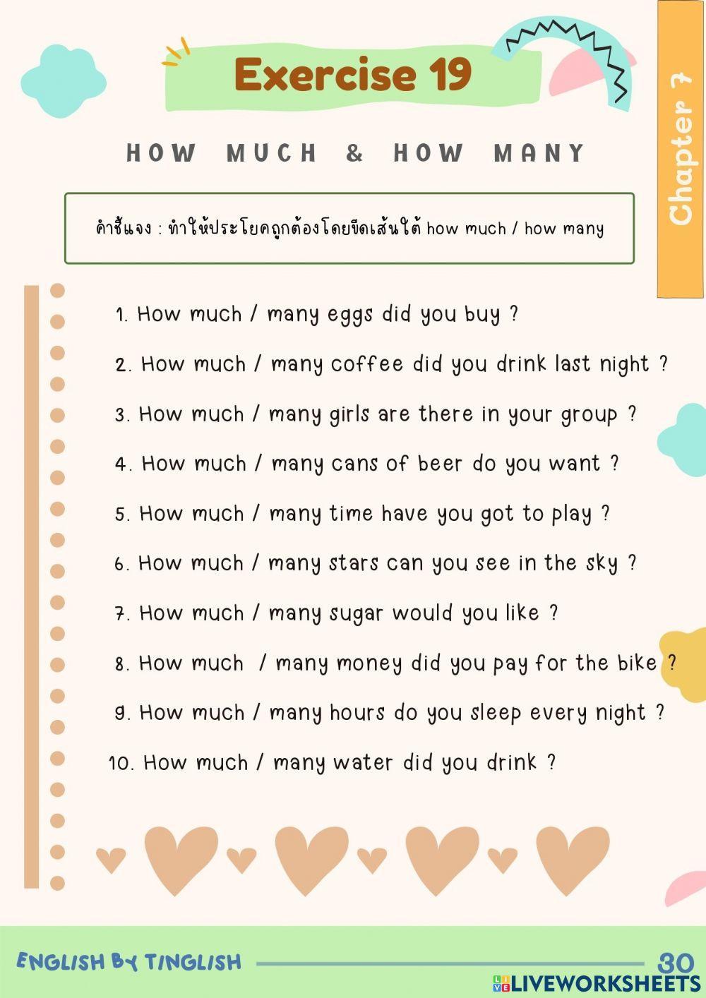 Chapter 7 How much & How many