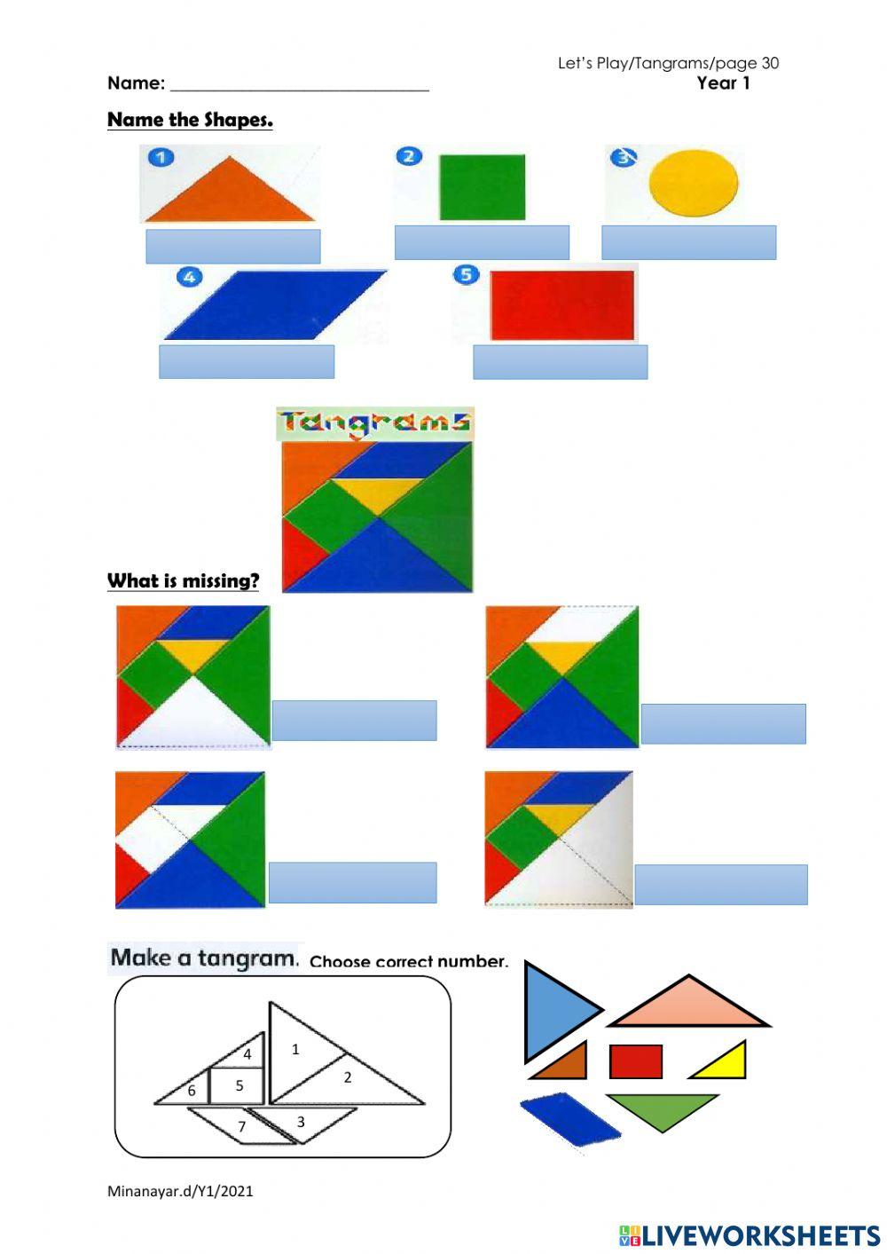 Super minds year 1 - Tangrams