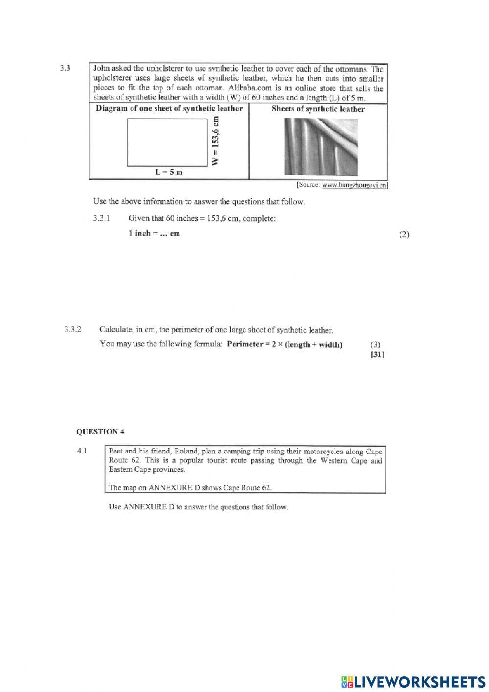 Math literacy paper 1 part 3