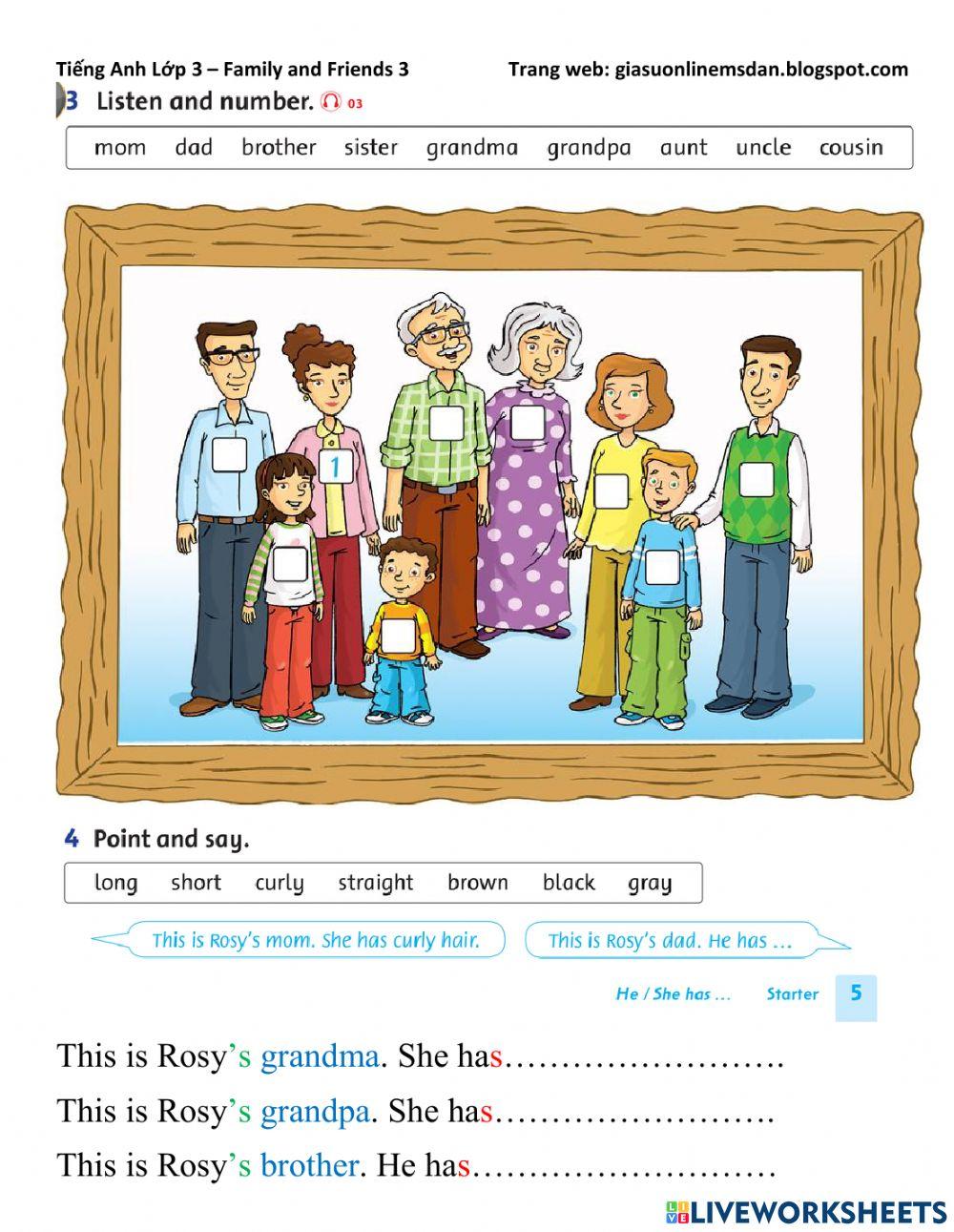 Family and Friend 3 - Unit Starter SB