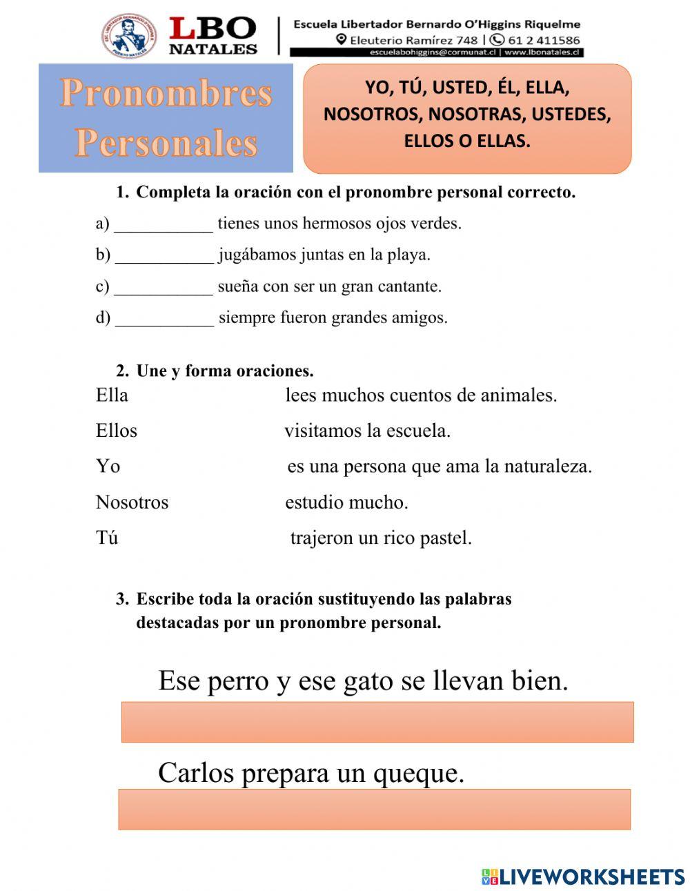 Pronombres Personales