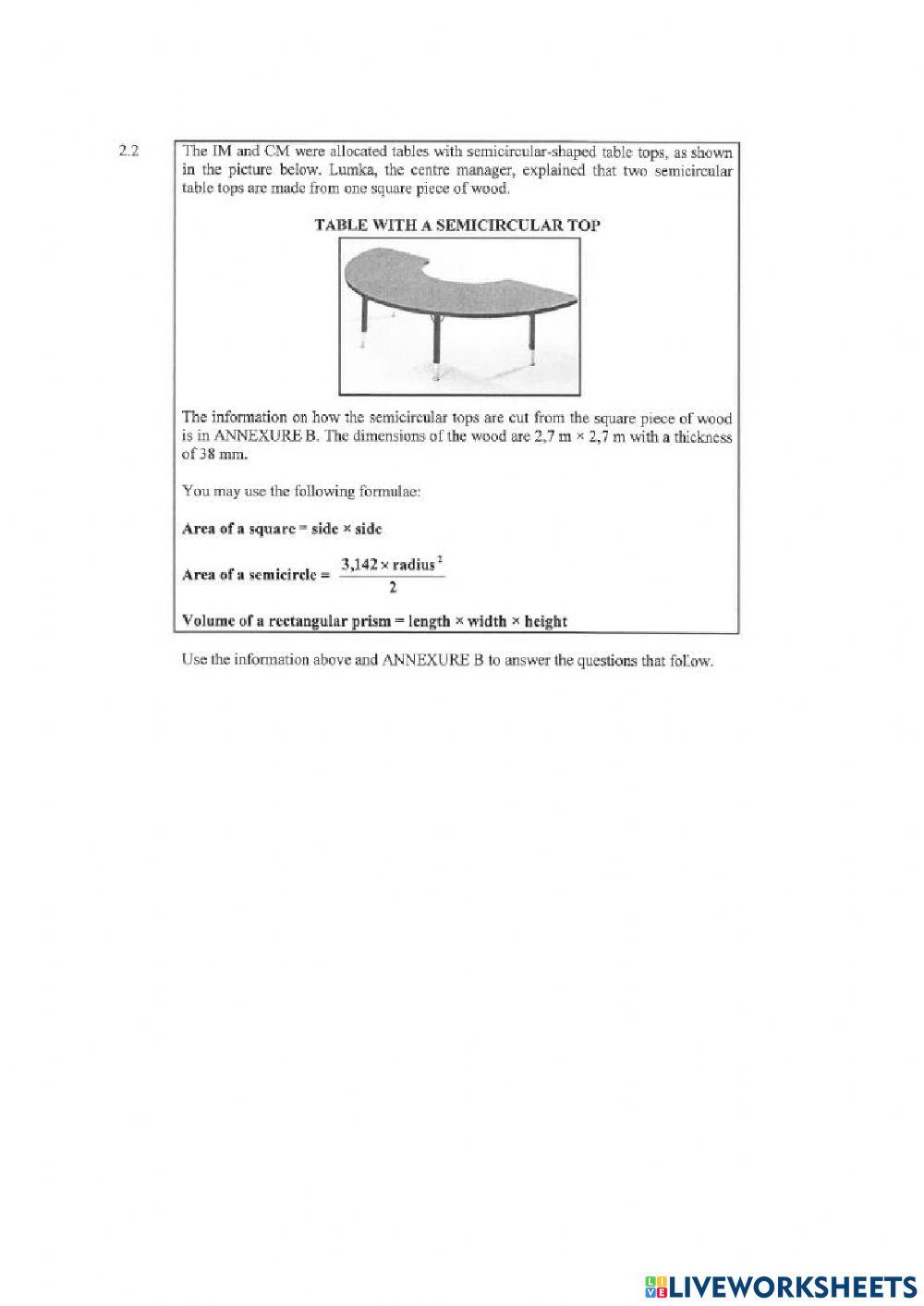Math literacy paper 2 part 1