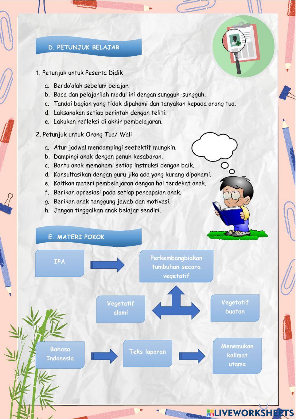 Bahan Ajar Kelas Vi Tema 1 Subtema 1 Pembelajaran 1