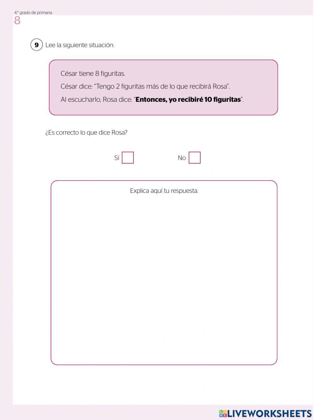 Evaluación diagnóstica 4to de primaria parte 1