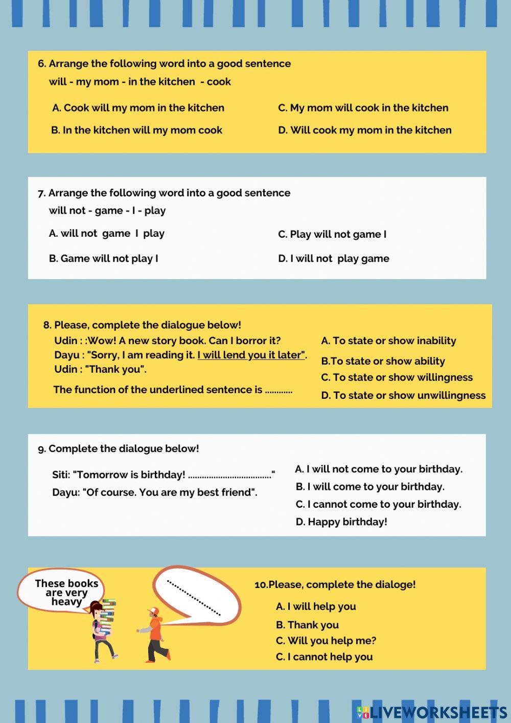 Penilaian Harian 2 can and will