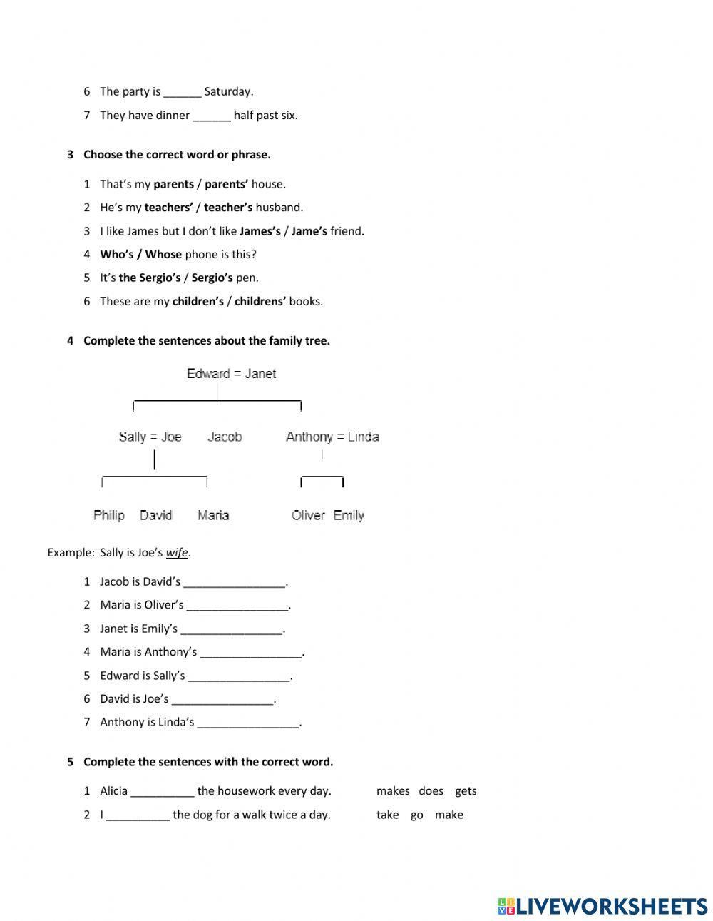 English File Elementary 4th Edition - Unit 4 Test
