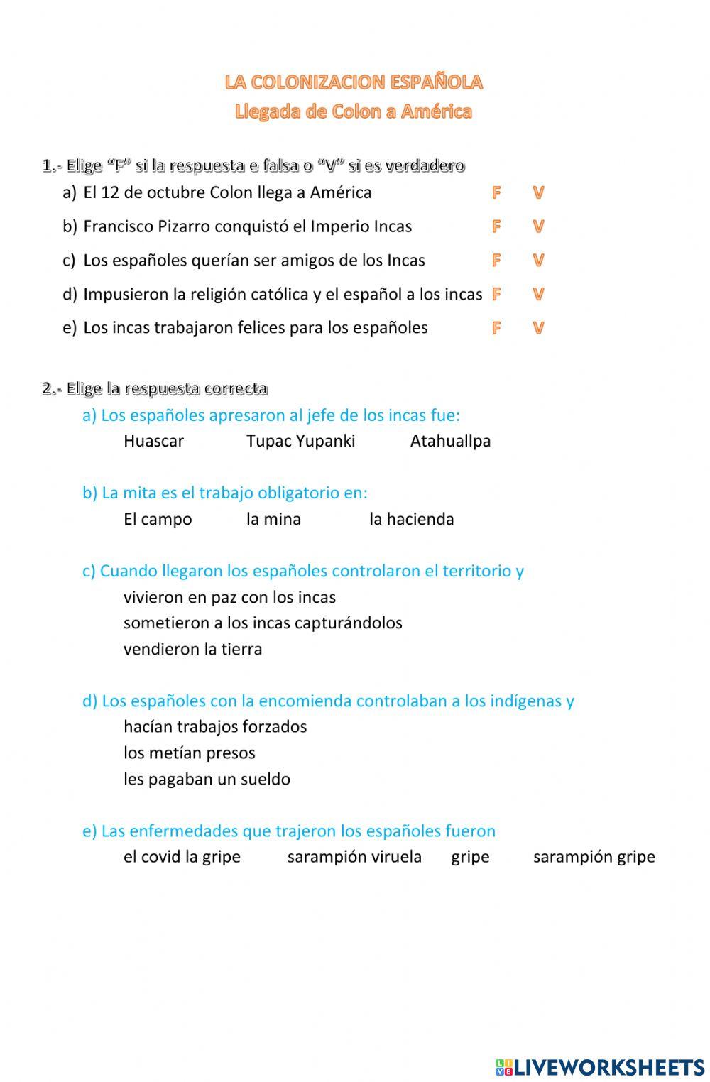 Colonización Española