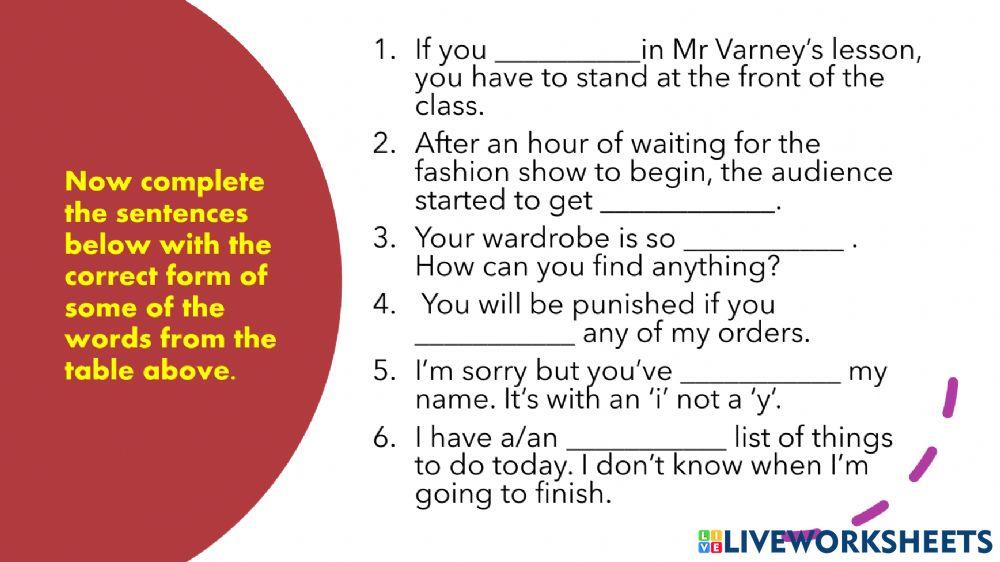 Vocabulary unit8 form 4