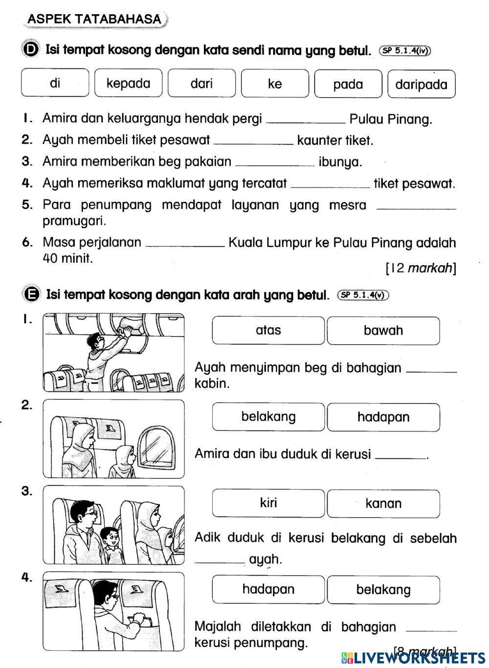 Pastikan Selamat -Kata Sendi Nama dan Kata Arah