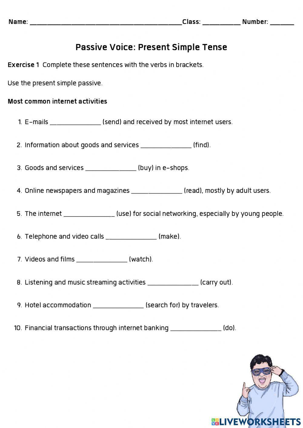 Active Voice and Passive Voice: Present Simple Tense