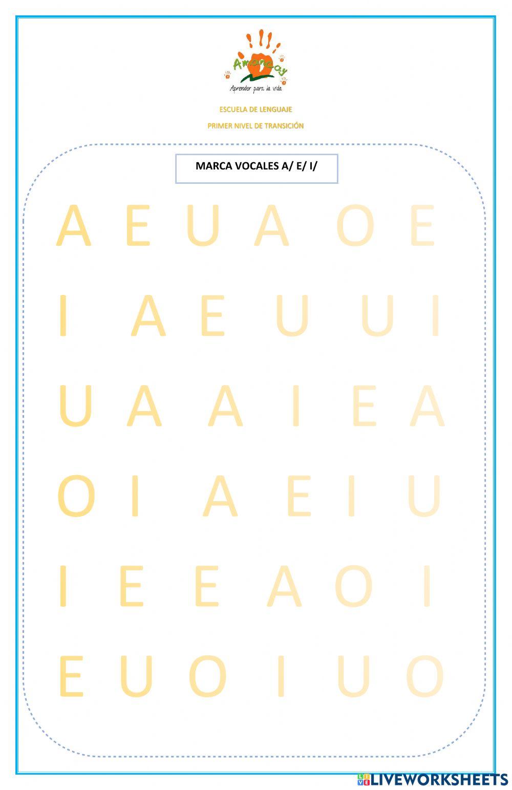 Identificar vocal A - E - I