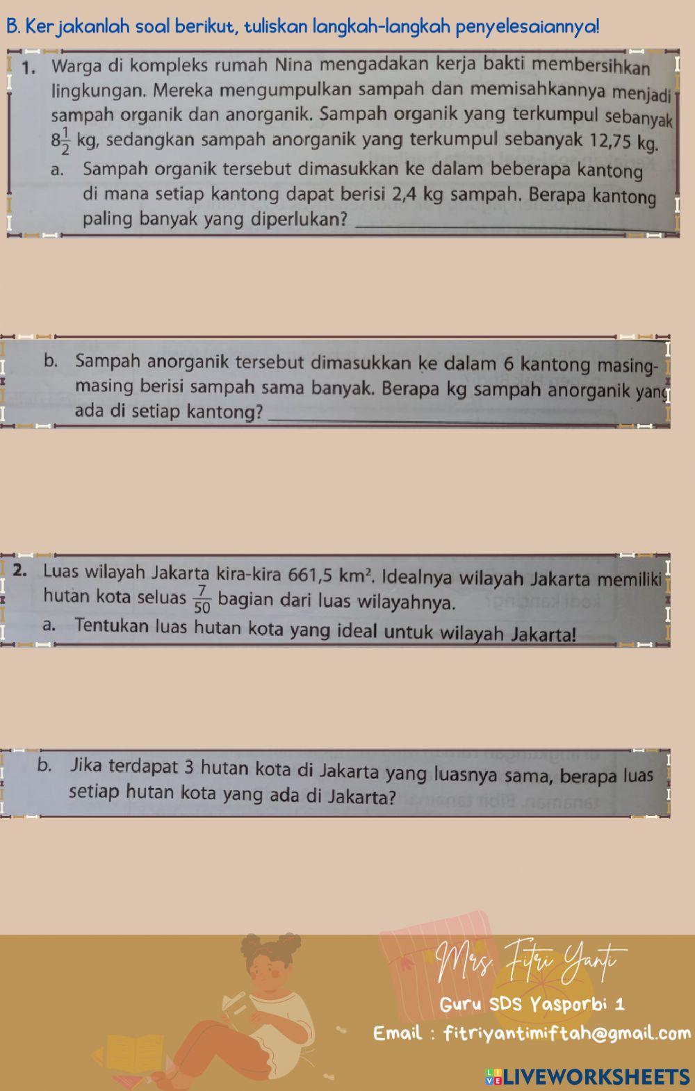 Pembagian Berbagai Bentuk Pecahan Pembagian Berbagai Bentuk Pecahan