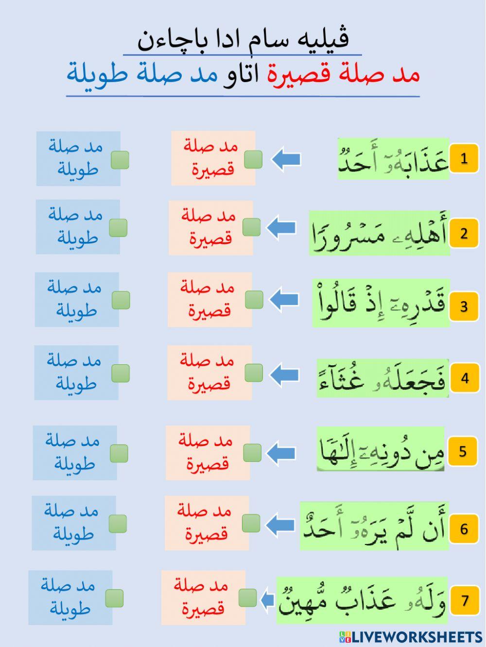 Latihan Bacaan Mad (Mad Silah)