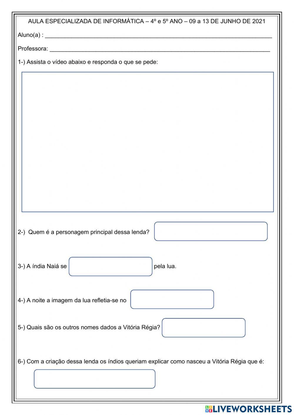 Folclore 4º e 5º Ano