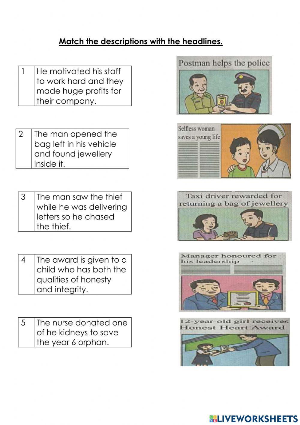 In the news (Year 6)