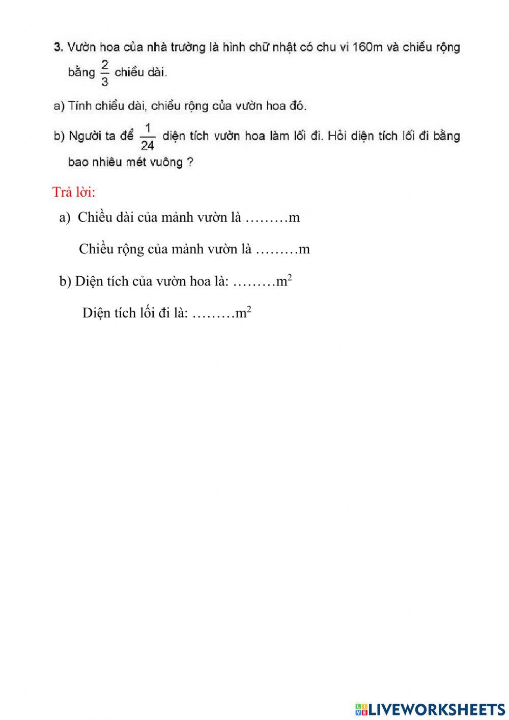 Vở bài tập toán 5- tiết 15