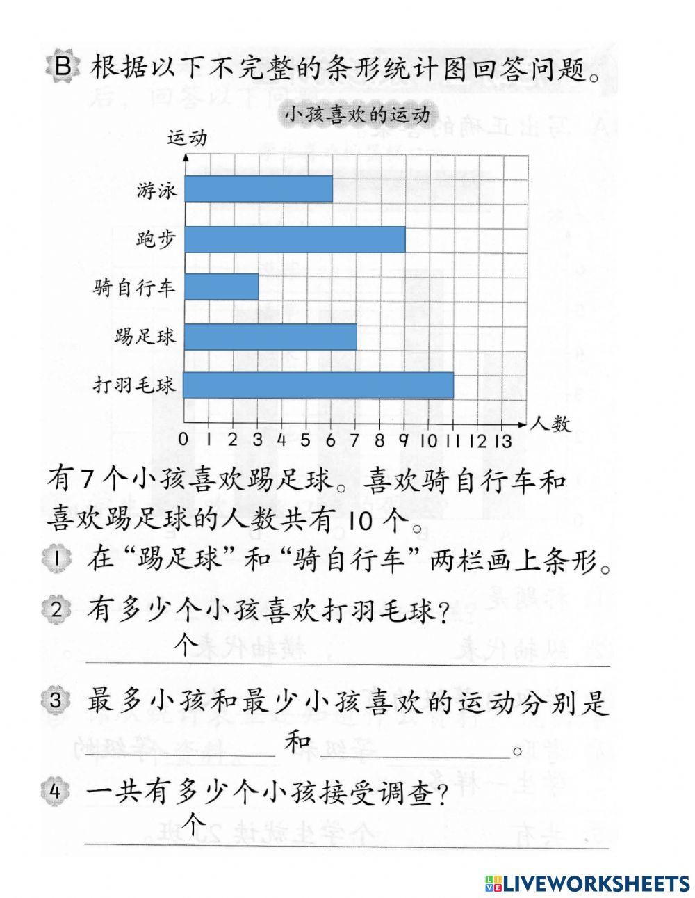 二年级条形统计图