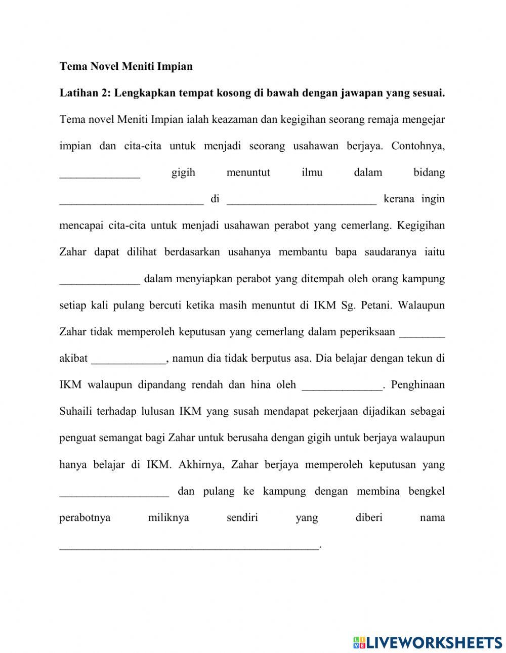 Meniti Impian (Tema dan Persoalan)