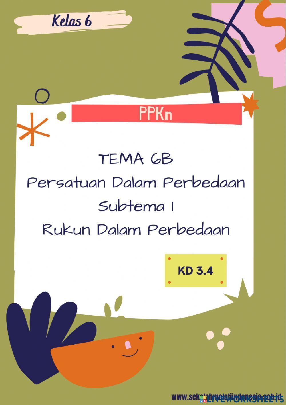 PPKn Tema 2 Subtema 1 Sd 6