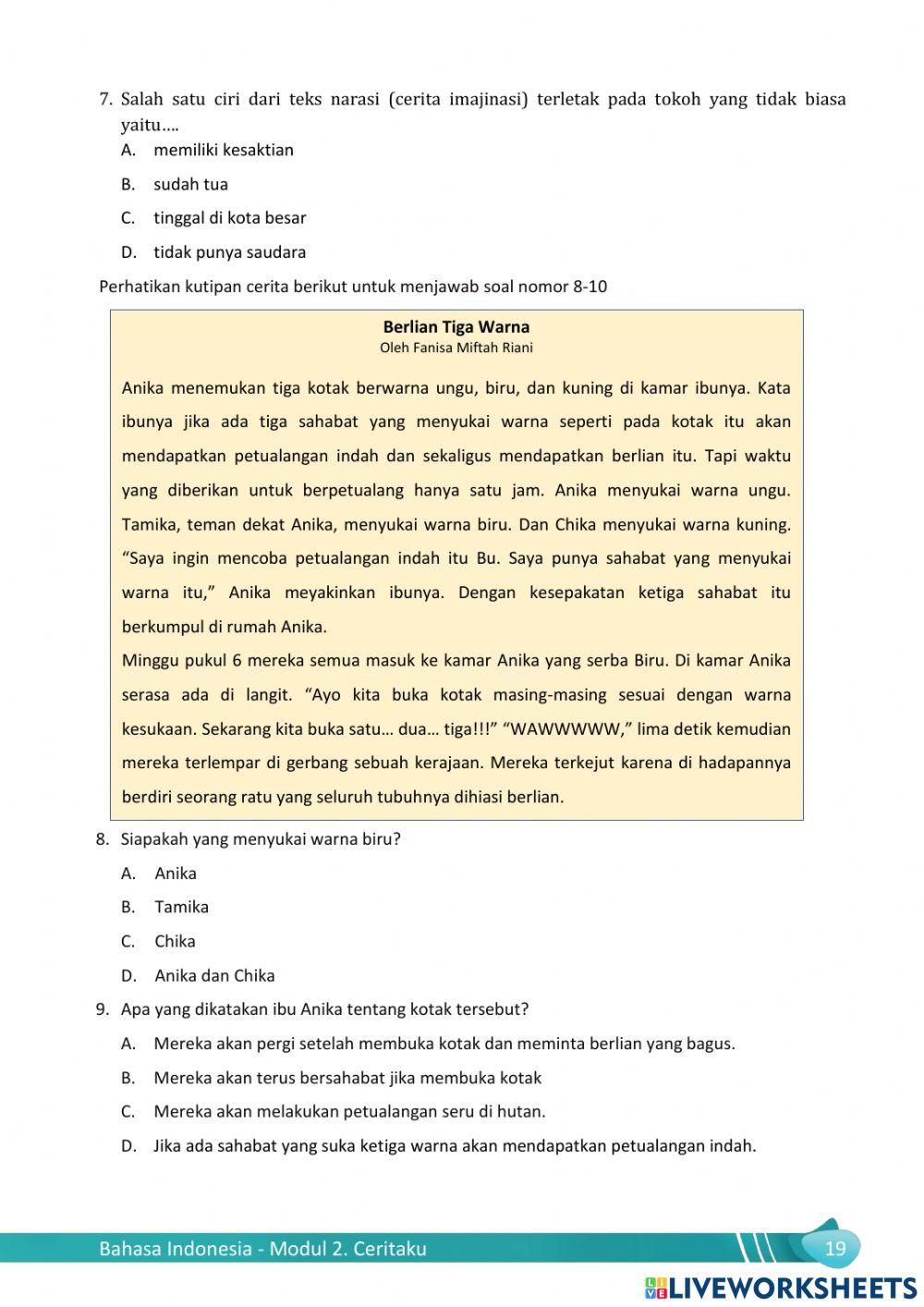 Kuis Mengenal Teks Cerita Fantasi