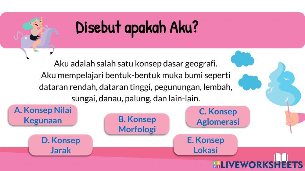 Quiz Geografi Kelas X Bab 1 Pengantar Dasar Geografi