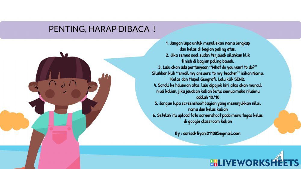 Quiz Geografi Kelas X Bab 1 Pengantar Dasar Geografi