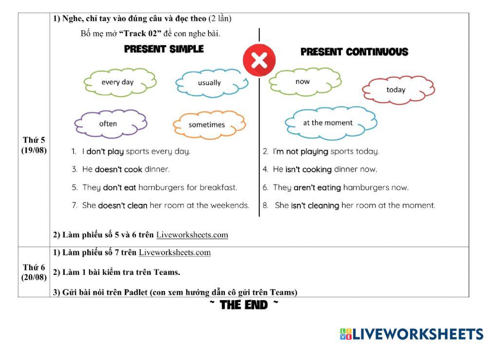 Phiếu Giao Bài Tuần 03 (16 - 20.8)