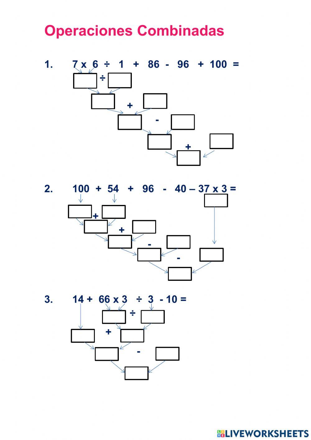 Operaciones Combinadas