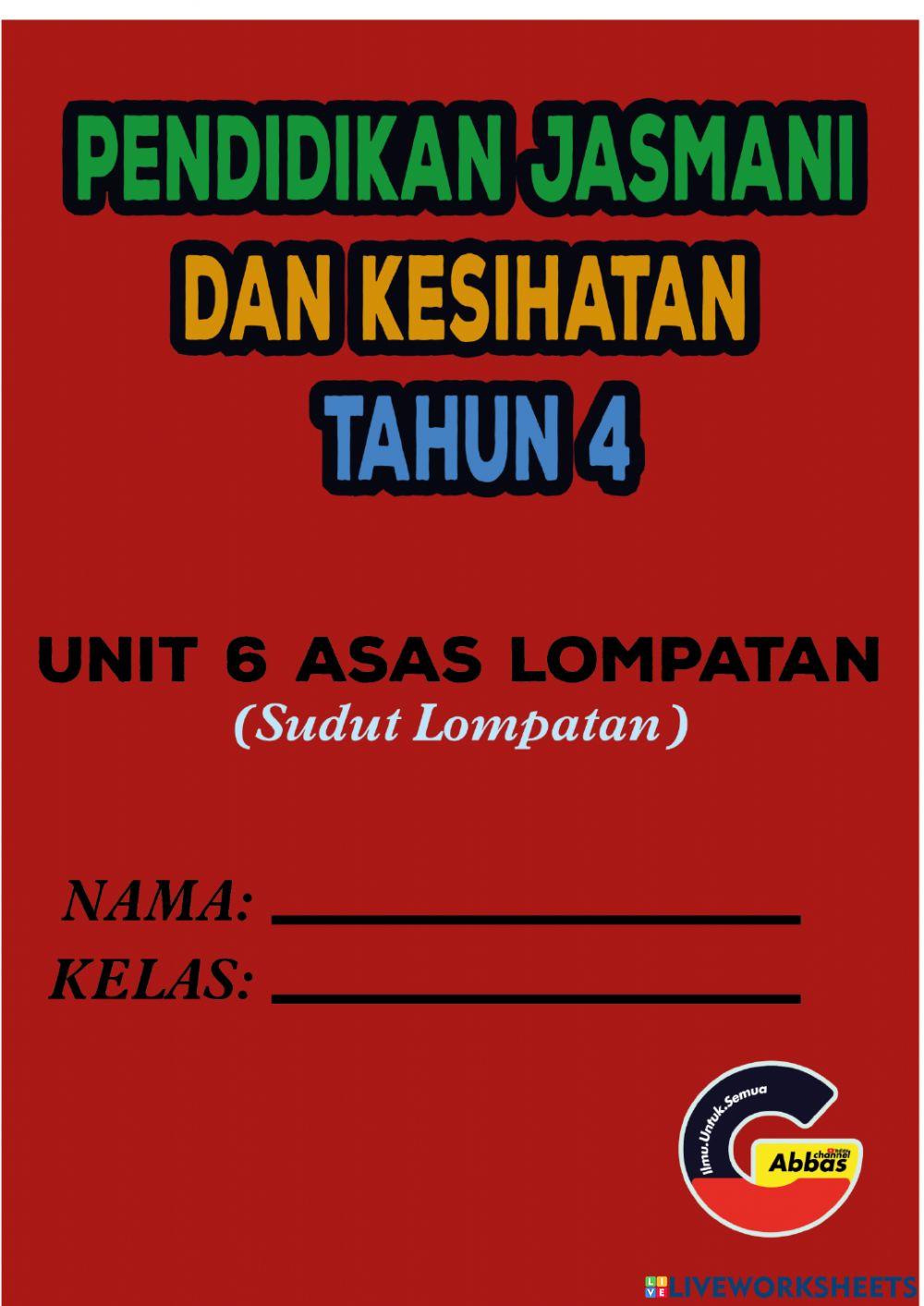 Unit 6: asas lompatan (sudut lompatan)