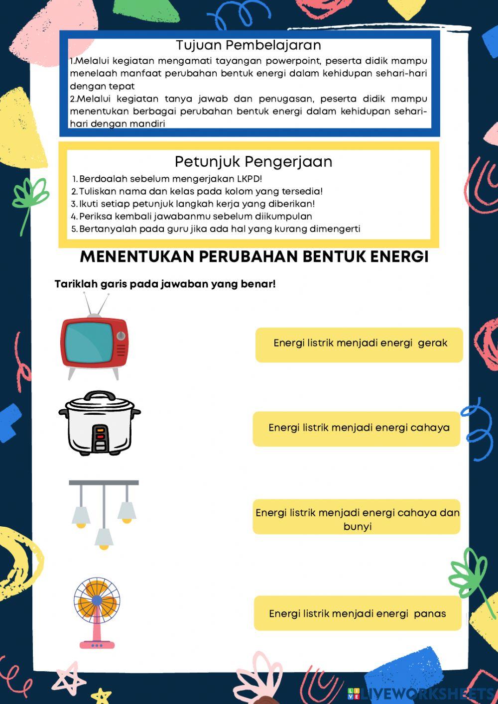LKPD bentuk energi