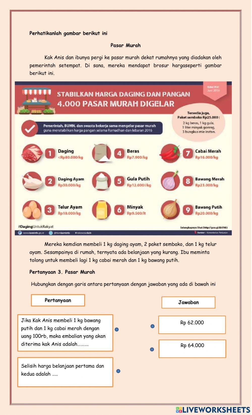 Latihan Soal ANBK Numerasi Kelas 5