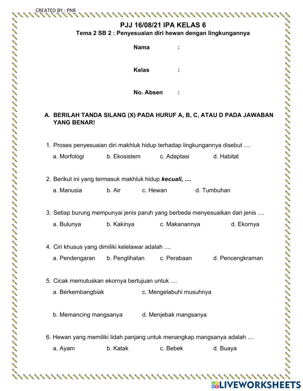 PJJ 16-08-21 IPA Kelas 6